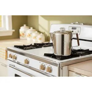 Original Stovetop Percolator Coffee Pot, Crafted in Stainless-Steel (2 to 9 Cup Capacity)