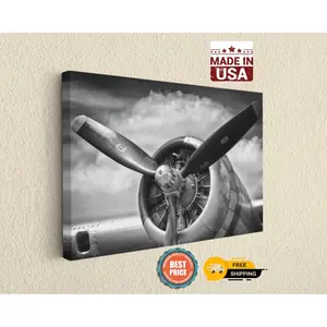 World War 2 Airplane Propellers Canvas Print Fine Plane Art Canvas Poster Wall Canvas Art Home DÃ©cor -HAND CRAFTED-