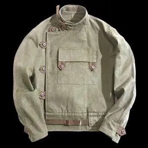 AMEKAJI Maden Army bomber Jackets