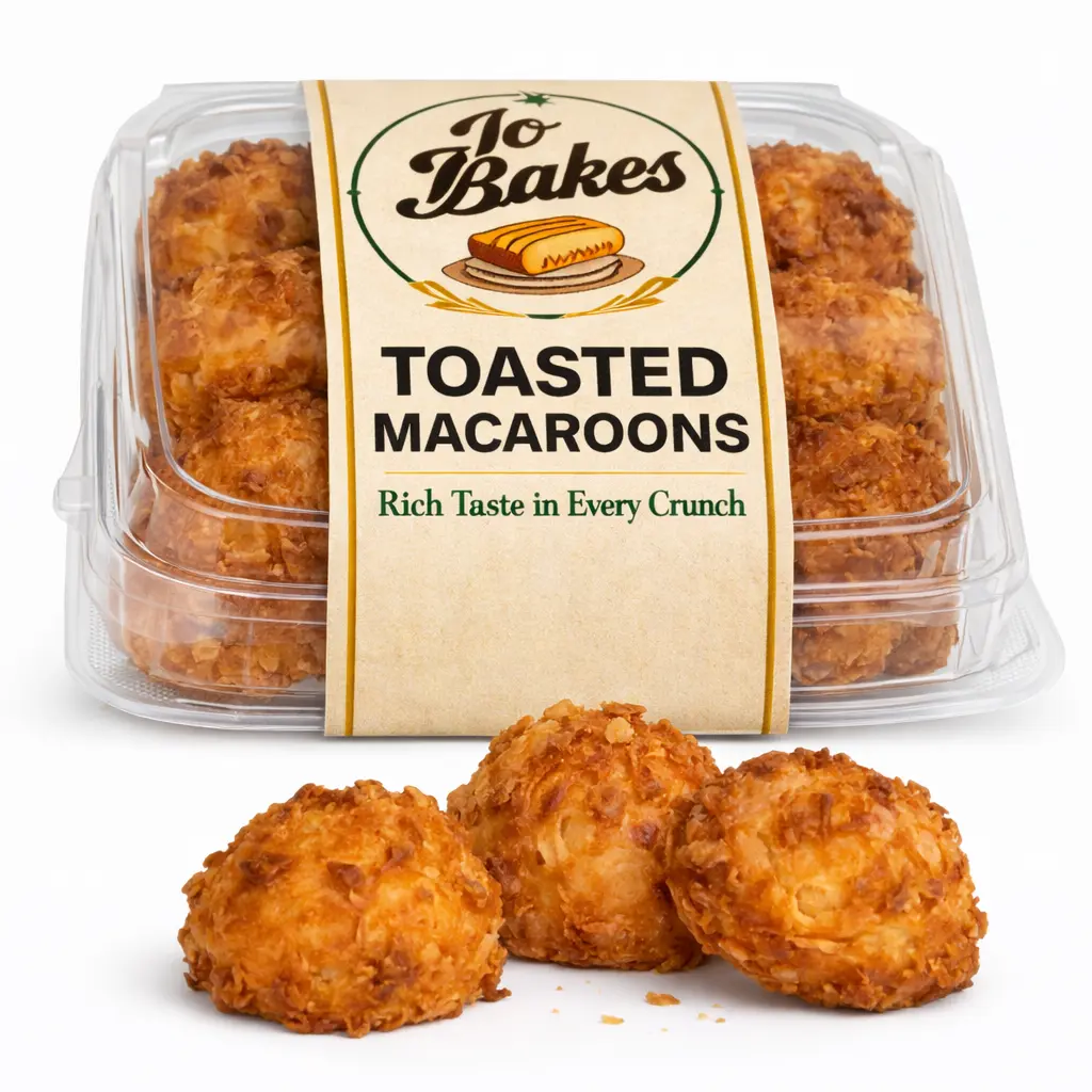JO BAKES Coconut Macaroons 22 oz | Sweet Coconut Bakery Cookies | Ready to Eat