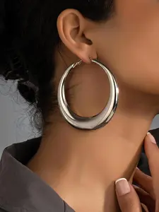 Simple Style Plain Color Hoop Earrings for Women, Summer Casual 2024 New Trendy Hoop Earrings, Fashionable Jewelry for Women for Daily & Party Decoration,  Clean Girl Jewelry