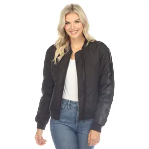 White Mark Women's Bomber Puffer Jacket Extended Sizes Outerwear Womenswear