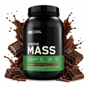Optimum Nutrition Serious Mass Chocolate Protein Powder, 3LB Non-Stimulant Fitness Dietary Supplement, Nutrition Supplement with Sucralose for Bodybuilding