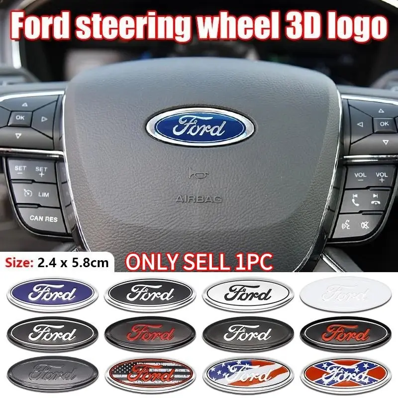 Car Steering Wheel Decoration Sticker for Ford, Scratch-Resistant Durable Decal, Car Interior Decor for Ford F-150, Explorer, Fox & Edge, Car Accessories, Car Stickers