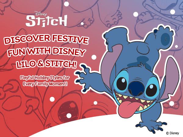 PatPat Disney Stitch Christmas Family Matching Snow Sweater – Fun Holiday Long-Sleeve Crewneck Pullover Outfit for Festive Party