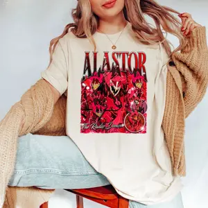 Limited Alastor Hazbin Hotel T Shirt, Hazbin Comic Sweatshirt, Tv Show Anime Hoodie, Gift For Fan, Unisex Sweater Pullover Tee
