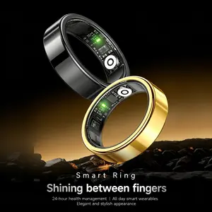 Fashion smart ring IP68 waterproof wearable fitness heart rate monitoring location tracker for couples