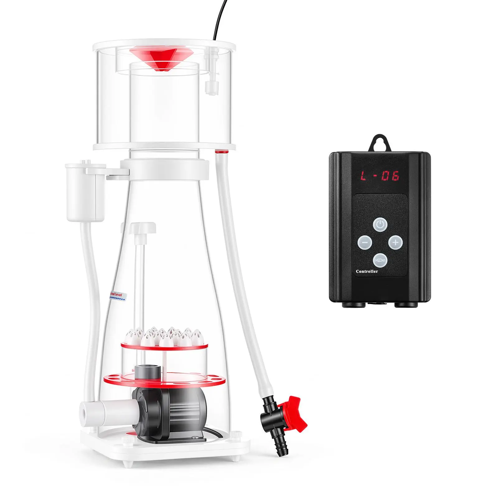 VEVOR In-Sump Protein Skimmer for 132-264 Gal Saltwater Aquariums & Reef Tanks, DC Pinwheel Pump, 10 Adjustable Settings, Aquarium Filter for Large Tanks Waste Removal (In-Sump Use Only), Reef Tank, Adjustable Control