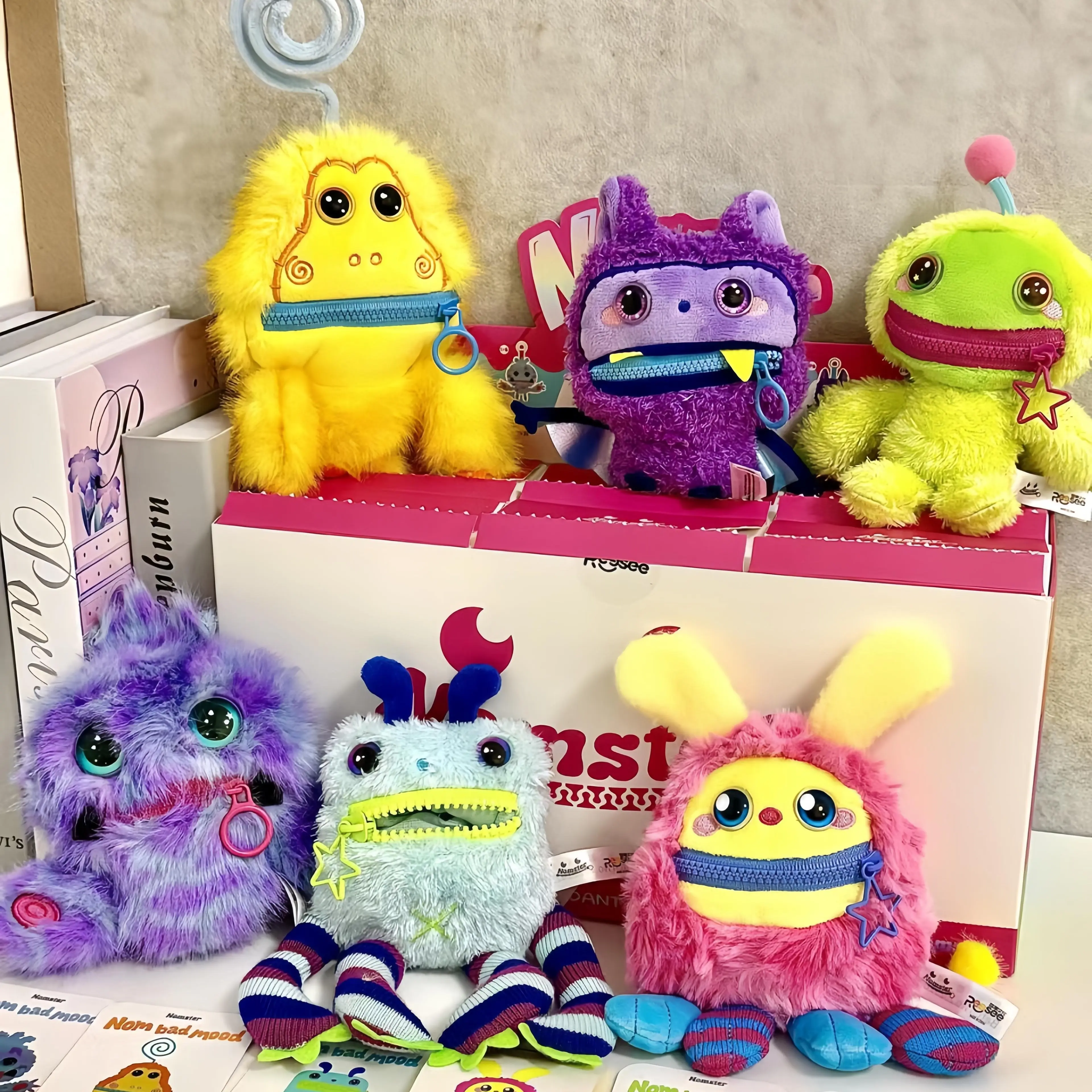 【OK】-Nomster Sounding Plush Keychain series Mystery Boxes Bag Pendant Bunny Plush Dolls Soft Collectibles