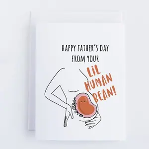 1st First Fathers Day Cards From Baby - Expectant Fathers Day Gift From Pregnant Wife