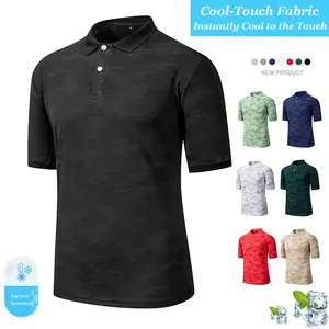 Cool Camouflage Polo Shirt for Men - Breathable Short-Sleeve Golf & Fitness Top - Cool-Touch Fabric - Menswear, Short Sleeve Tops, Camo Print, Fitted, Quick-Dry