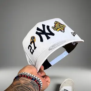 NY Yankees Hip Hop Baseball Cap – Adjustable Flat Brim Snapback Hat for Men Women, Urban Streetwear Trend 2026