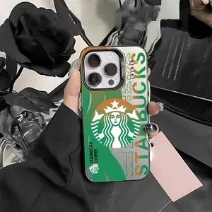 Luxury S-starbucks-s- Colorful Pattern Phone Case Suitable for iPhone 17 16e 16 15 14 13 12 11 Mini Pro Max Air X XR XSMAX 8 7 Plus Anti Fall Matte Back Cover
