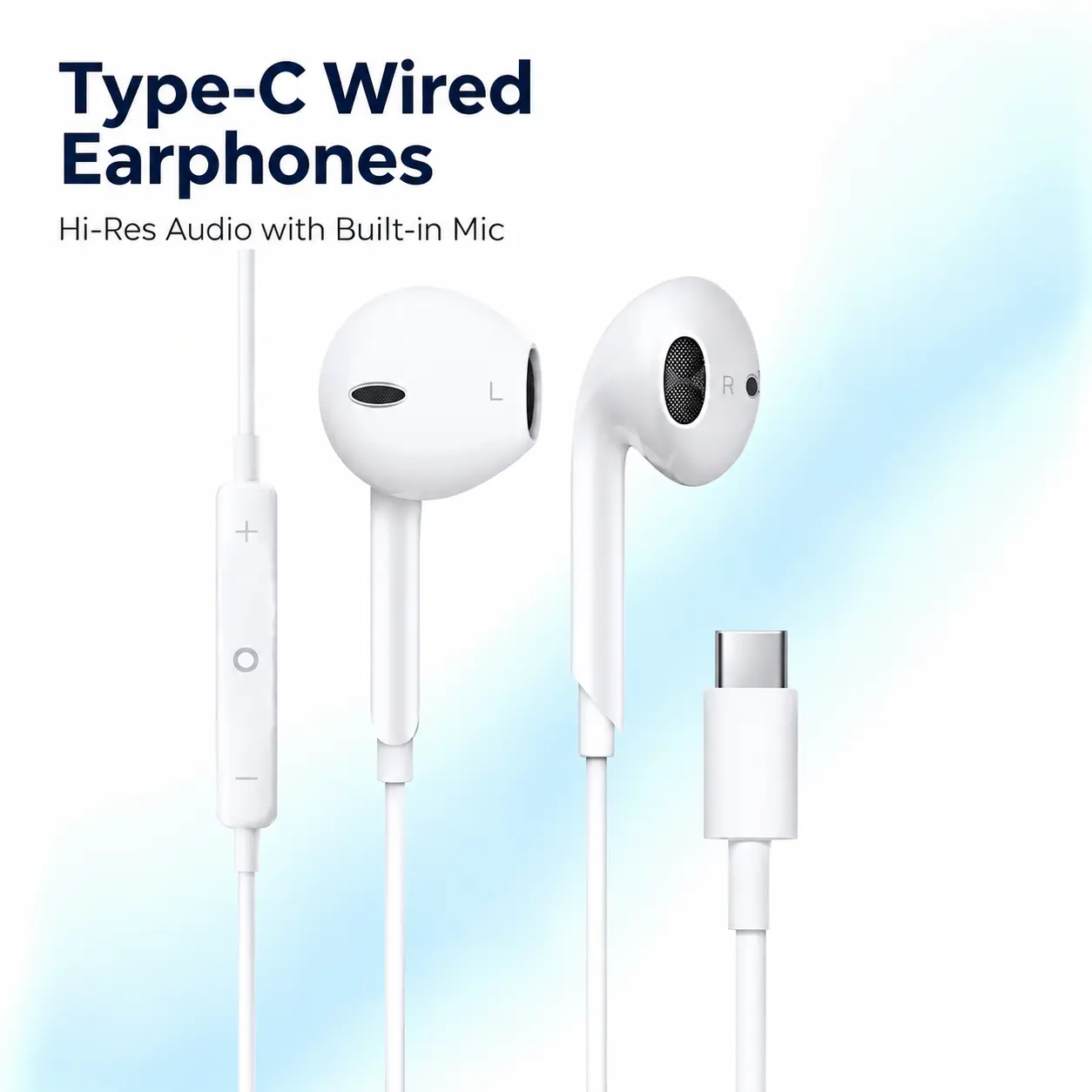 Lightning Wired Earbuds Exclusive for iPhone, Built-in Mic, Inline Volume Control, White Portable Headphones for Daily Use