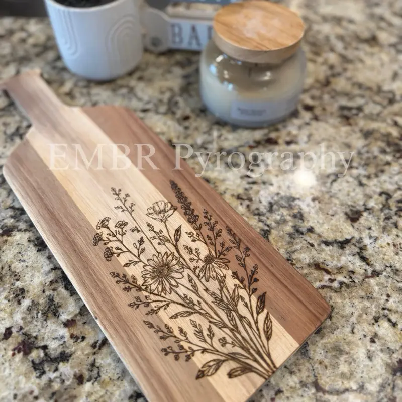 Flower Decorative Cutting Board Charcuterie Board *FOR DECORATIVE USE ONLY- NOT FOOD SAFE*