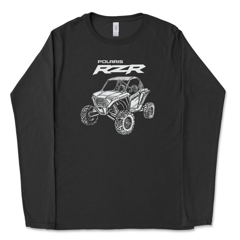 Polaris RZR Offroad Longsleeve T-Shirt: Style and Comfort Casual Black Classic Top Collar Print Tshirt Graohic Cotton Crewneck Menswear Day