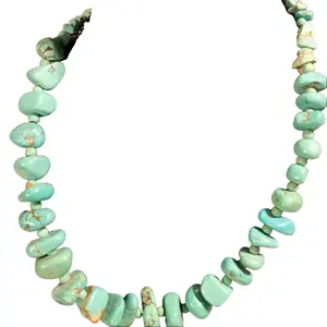 Handmade Antique Stone Necklace for Women with Turquoise Beads Unique Design Versatile and Elegant for Any Outfit