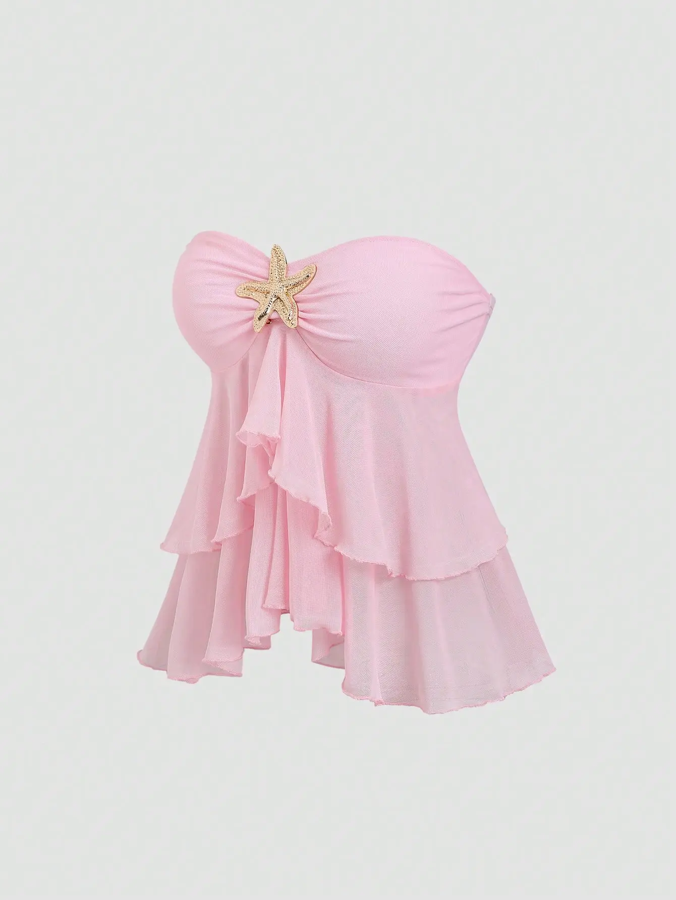 VYNCE Y2K Sexy Ruffle Hem Cropped Camisole Top Summer Outfit Beach Vacation Going Out Clubwear Tank Top
