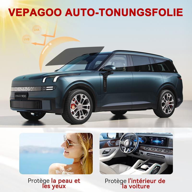 1% 5% 15% 20% 25% 35% 50%VLT Car Window Tint Roll (300/600CM) – UV/IR/Heat/Glare Shield, Scratch-Resistant for Car/Home/Office & Rear Glass Sun Shade