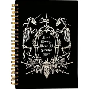 Dark Memento Mori The Undead Gothic Macabre Art Spiral Notebook Journal 5.5x8.3 Inch,Goth Gothic Mystical Lined Hardcover Spiral Notebook for Work Notes Journaling,Gothic Lovers Gifts