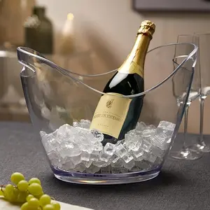 Transparent Acrylic Ice Bucket for Parties, Ideal for Drinks, Champagne, Wine, Beer, Soda, Perfect for Parties, Bars, Gatherings, Restaurants