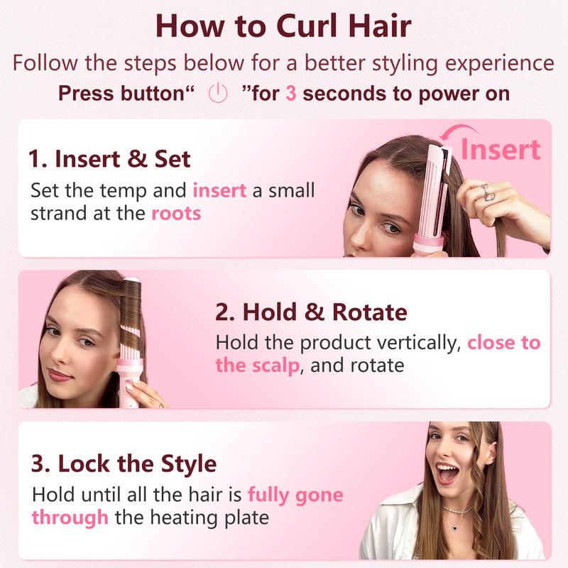 FORLIFA-Pro HyperCurve:Pro 3 in 1 Automatic Curling&Straightening Iron,AirBlow Tech with Cooling Air,1.1billion Negative Ions,72H  Hold, Triple Hair Protect & Burn-Free,Automatic Shut-Off,2-Way Rotation,Anti-Scald,Anti-Tangle,WeeklyDeals,TikTokShopStockUp