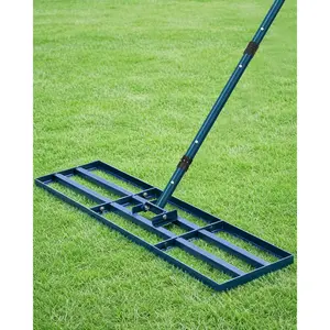 Lawn Leveling Rake, 45x10 Inch Yard Leveling Rake for Soil with 78'' Adjustable Steel Handle, Level Soil Sand Dirt Ground Surfaces Easily, Ideal for Backyard, Garden, Golf Course, Pasture, Farm