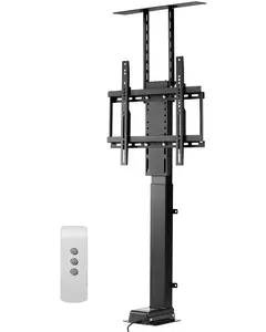 Motorized TV Lift Stand For 32-55 Inch Screens And 32-50 Inch In-Cabinet TVs, 132 Lbs Max Load, Adjustable Vertical TV Mount Bracket With Remote Control, Electric Lift System, Wall Or Desk Mount Compatible