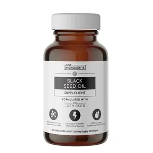 Just Ingredients Black Seed Oil Supplement - 1000mg Cold-Pressed Capsules for Antioxidant Activity - 30 Day Supply