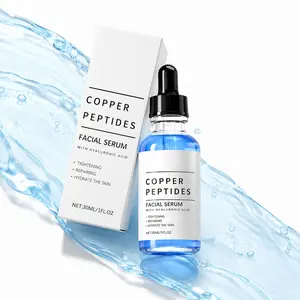 GHK-Cu Copper Peptides Serum with Hyaluronic Acid, Hydrating Face Serum for Firm-Looking, Soft, Smooth & Radiant Skin, 30ml / 1 Fl Oz
