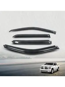 Fit For 2009-2018 Ram 1500 Crew Cab Window Visors Deflectors Sun Rain Guards