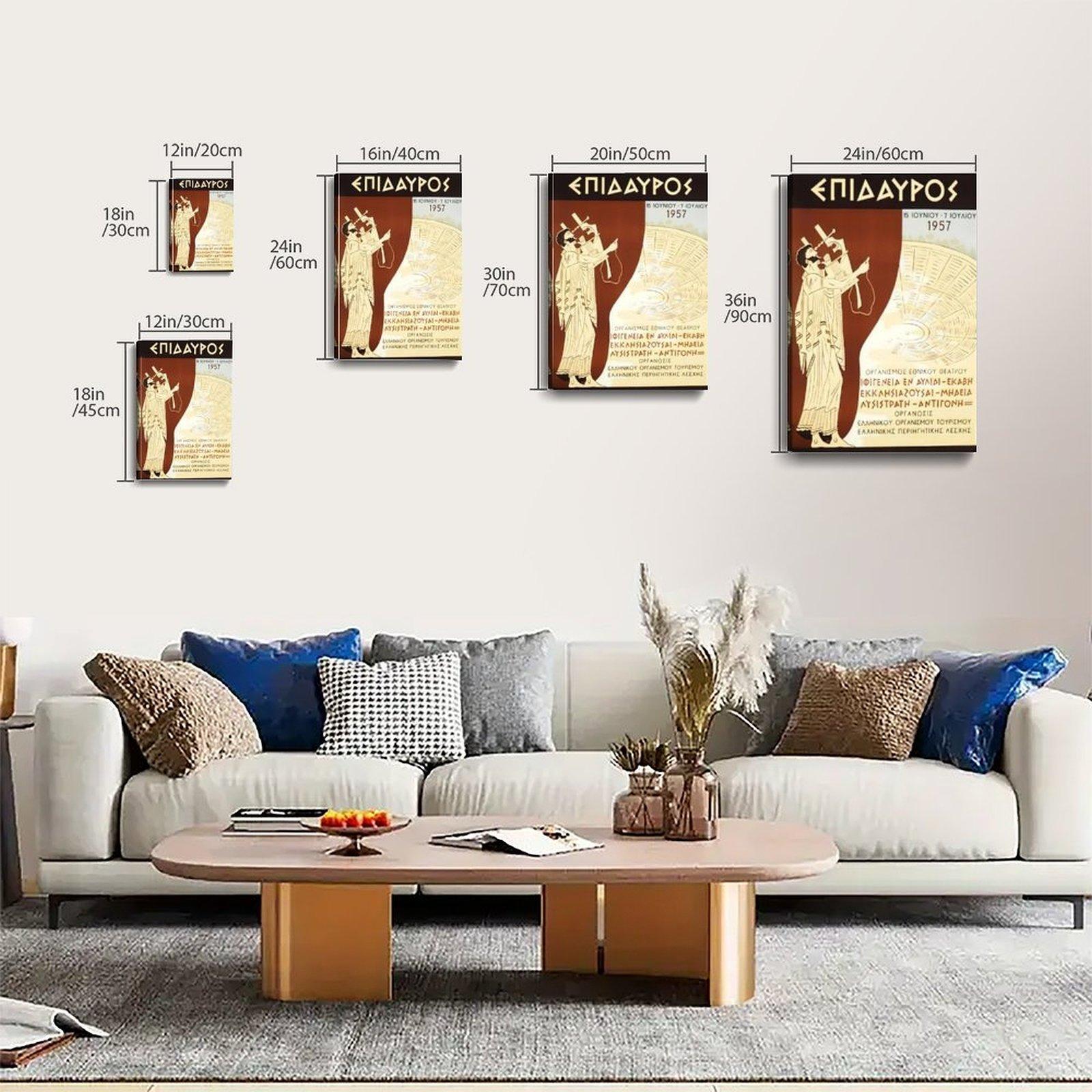 Vintage Greek Tourism Posters Poster Decorative Painting Canvas Wall Art Picture Print Modern Family Bedroom Decor