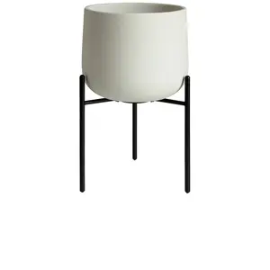 KINTO 6in Ceramic Plant Pot 211 in Earth Grey