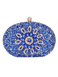 Women's Elegant Rhinestone Decorated Evening Bag, Exquisite Trendy Glittering Clutch Bag with Removable Chain Strap, Fashionable Bag for Party Decoration, Clutch Purse