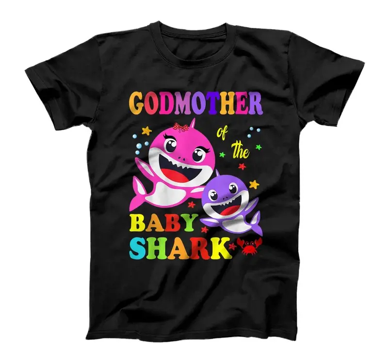 Godmother Of The Baby Shark Birthday Godmother Shark T-Shirt, Kid T-Shirt and Women T-Shirt