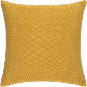 Bantogon Mustard Diamond Pattern Pillow