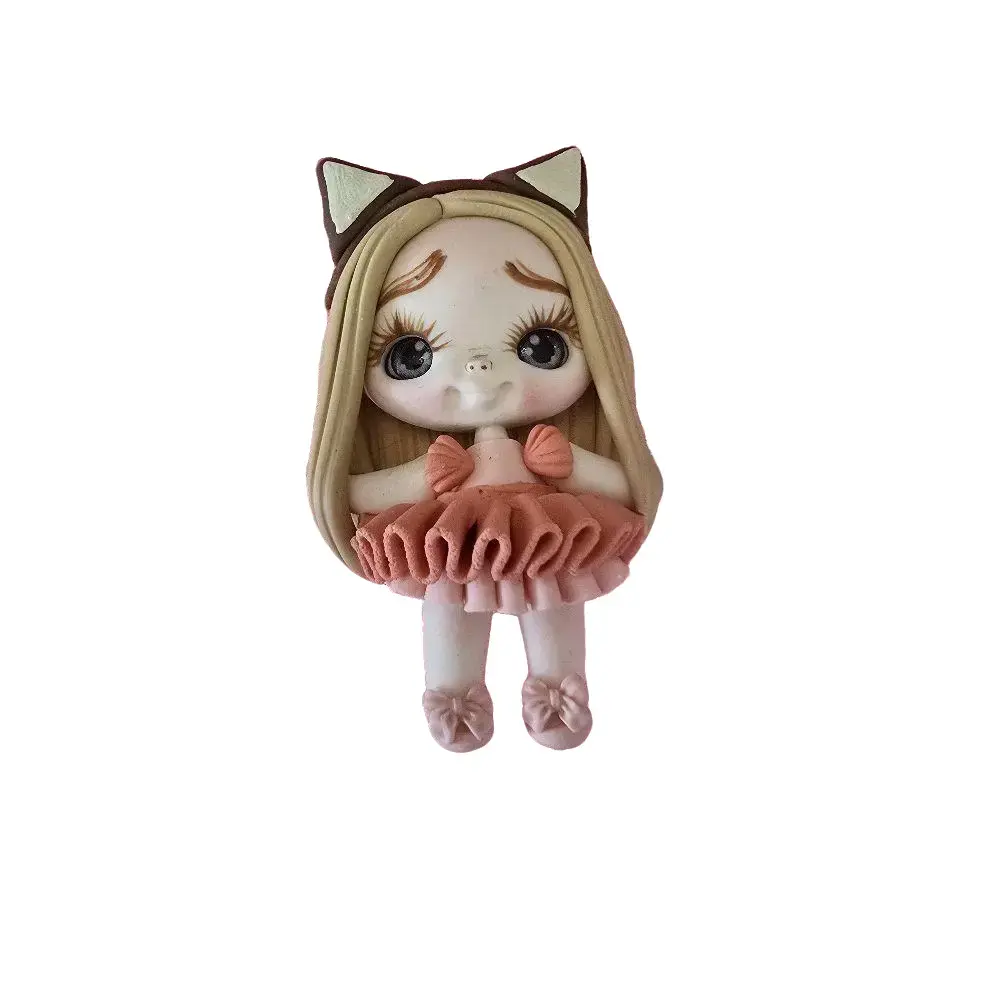 B I N G O Clay Doll  for DIY Craft Embellishments - Approximately 2.6 Inches Hand-Made Dolls with Unique Designs for Various Crafts