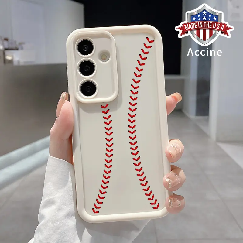 Soft Silicone Smartphone Case & Screen Protector Accessories for Samsung S25 Ultra Plus, S24, S23, S22 Ultra Plus - Baseball-Themed, Advanced Fashion Gift, Drop & Shock Protection