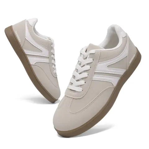Women's Retro Tennis Shoes Trainers Skateboard Shoes Lace Up Sneakers Lightweight Comfort Walking Footwear for Women Springfresh Summer Vibes