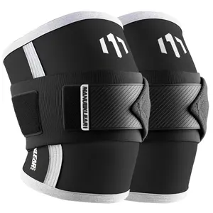Manueklear Adjustable Compression Elbow Wraps for Weightlifting, 5mm Neoprene Elbow Straps, Men's Elbow Sleeves for Bench Press, Premium Elbow Wraps