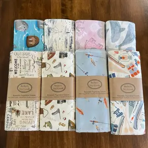 Limited Run III 6 Pack Eco-Friendly Kitchen Paper Towel Replacement 100% Cotton Flannel Reusable Absorbent Sewn Edges Durable