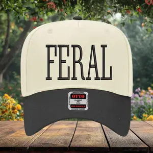 Feral Hat,Funny Embroidered Trucker Cap