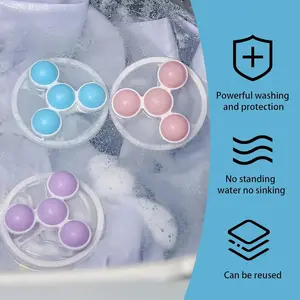 3pcs Reusable Washing Machine Hair Filter Bag Magic Pet Hair Catcher & Lint Remover Durable Laundry Essential for Clogged Drains Eco-Friendly Floating Lint Removal Filter