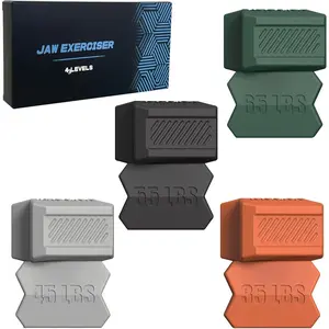 Jaw Exerciser for Men & Women – Silicone Jawline Exerciser Tablets – Powerful Jaw Trainer for Beginner, Intermediate & Advanced Users Skincare Comfort Black,55Lbs