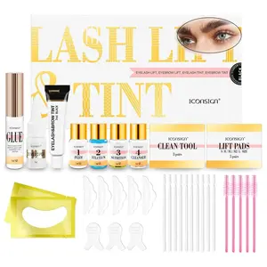 Professional Eyelash Lift Kit with Silicone Protector, Instant Fuller Brows, Eyelash Tools, Eyelash Bonding Tools, Semi-Permanent Curling Lashes Lasts 8 Weeks, Eyelash Set