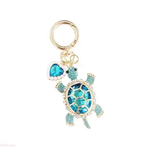 Turtle Keychain With Pearl Heart Charm, Ocean Style Stylish Bag Accessory, Cute Fashion Pendant For Women Teen Girls Daily Decoration And Birthday Gifts
