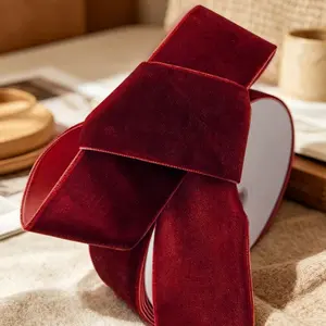 Velvet Ribbon 100% Nylon, 25mm Width, 10 Yards Long, Soft and Smooth Texture, Glossy Finish, Durable and Drapable Material