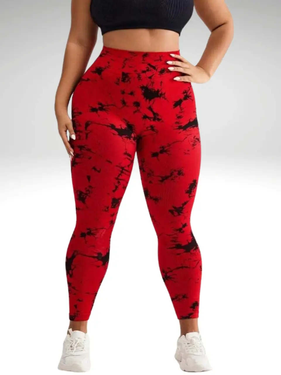 Plus Size Seamless High Waist Yoga Pants – 9/10 Leggings for Women, Stretchy & Flattering Fit for Curvy Body
