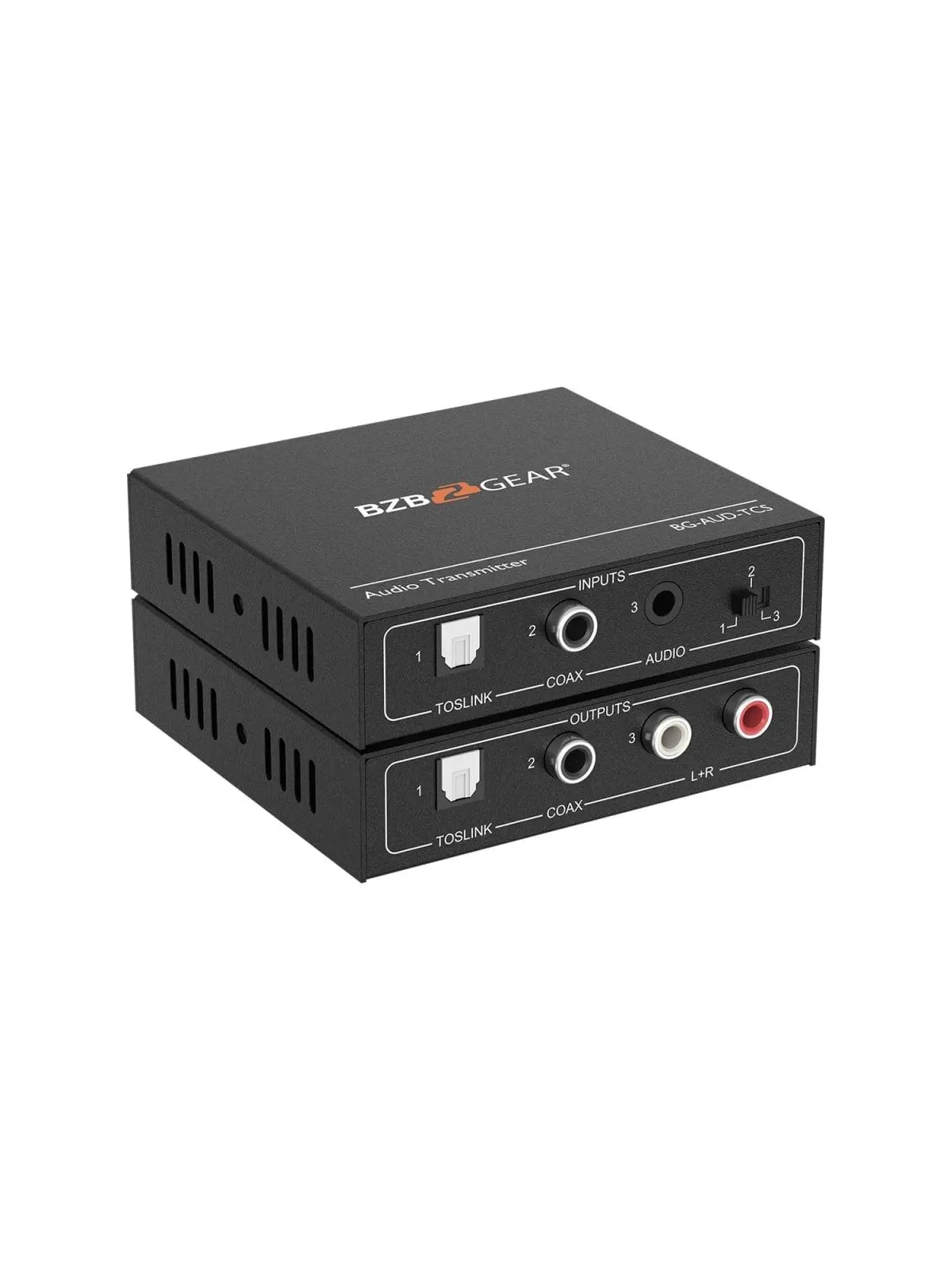 212 MAIN Digital Compact Stereo Audio Interface, Toslink-COAX Audio Extender Kit with Transmitter & Receiver for Cat5e-Cat6-Cat7 Cables, Up to 950 ft. Range