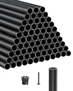 Metal Staircase Balusters Kit 101-Piece, 26-Inch Aluminum Spindles With Screws, Rail Caps, and Mounting Hardware for Easy Installation, Durable Powder-Coated Finish, Suitable for Indoor and Outdoor Stair Railings Renovation